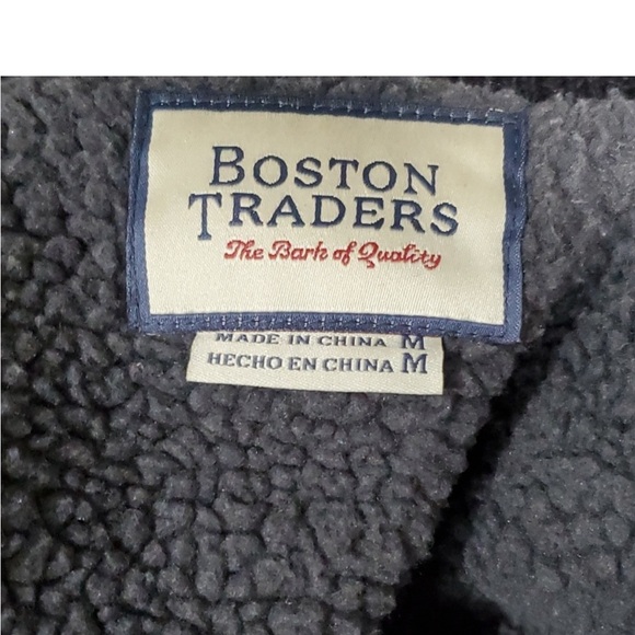 NEW Boston Traders Men's Sherpa-Lined Full Zip Sweater Jacket Size Medium - Picture 9 of 9